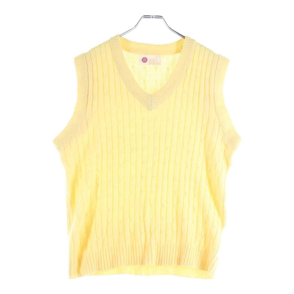 VINTAGE(ヴィンテージ) 70S SEARS KINGS ROAD シアーズキングスロード Vネック アクリルニットベスト イエロー