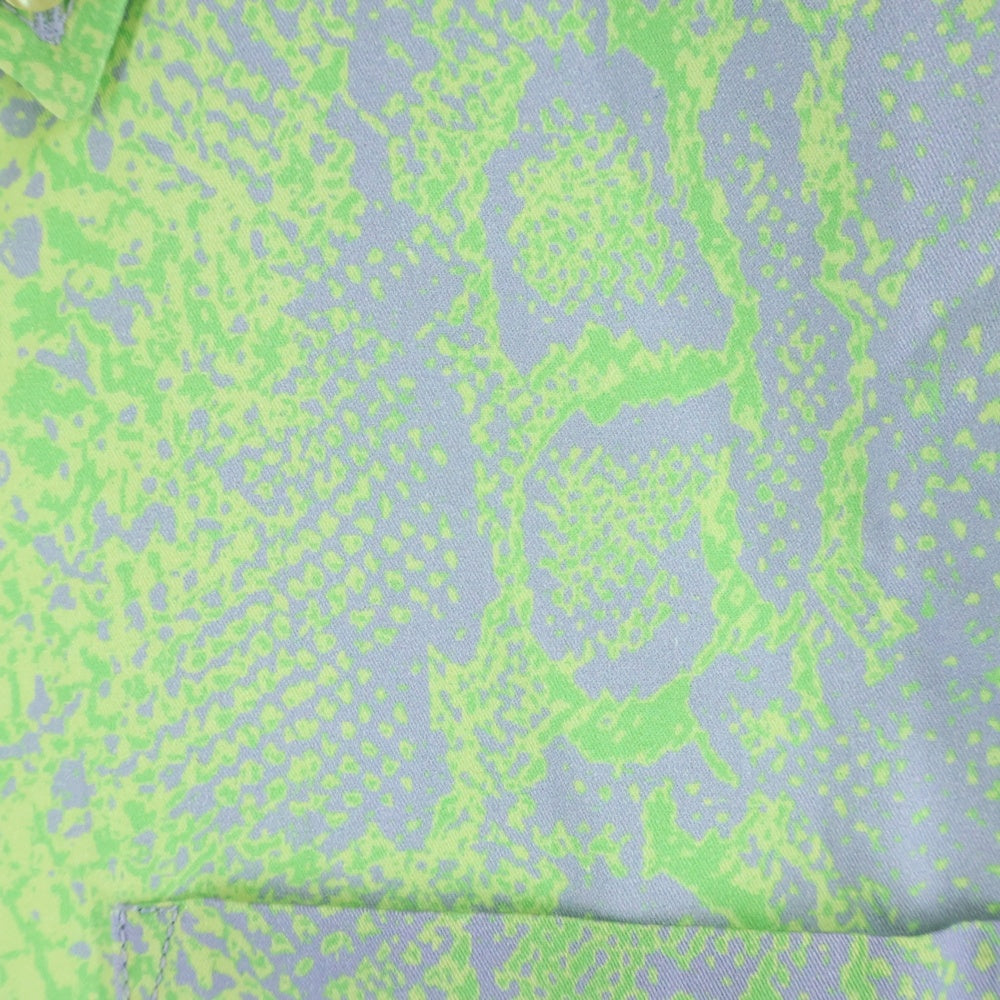THISISNEVERTHAT(ディスイズネバーザット) PYTHON SS SHIRT パイソン柄 ボタンダウン 半袖シャツ グリーン TN251WSHTS04