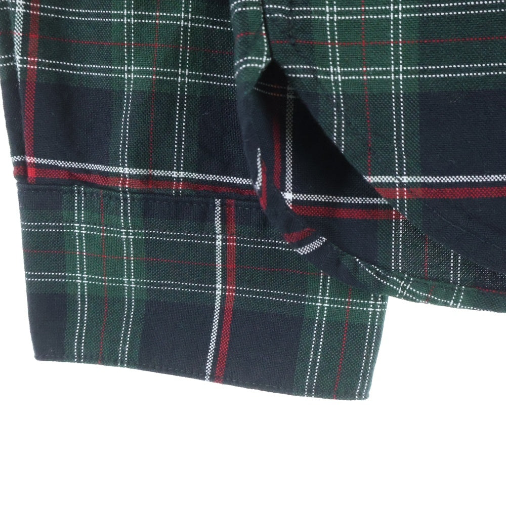 FRED PERRY(フレッドペリー) TARTAN SHIRT タータンチェック コットン ボタンダウン 長袖シャツ グリーン/レッド M1740 Z89