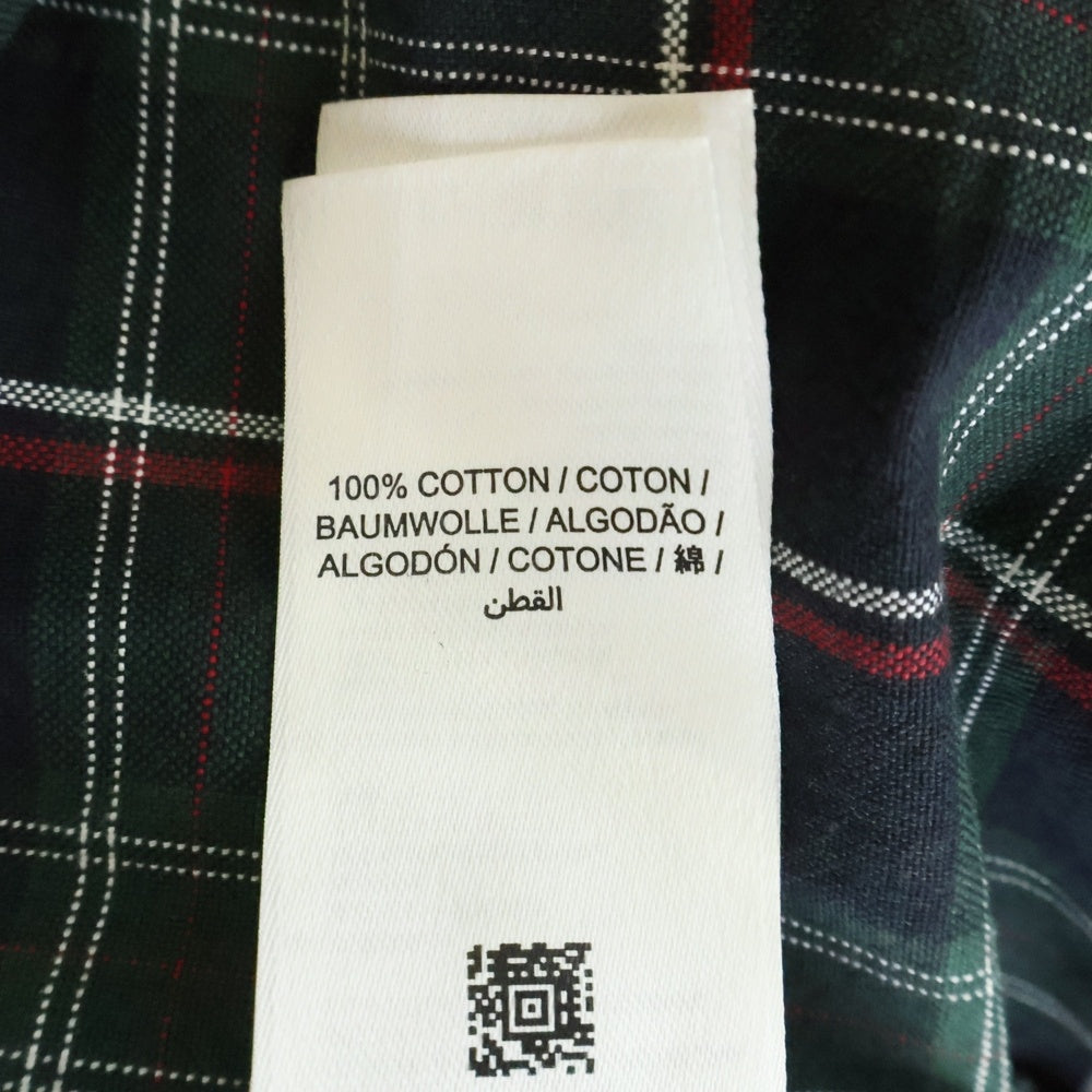 FRED PERRY(フレッドペリー) TARTAN SHIRT タータンチェック コットン ボタンダウン 長袖シャツ グリーン/レッド M1740 Z89