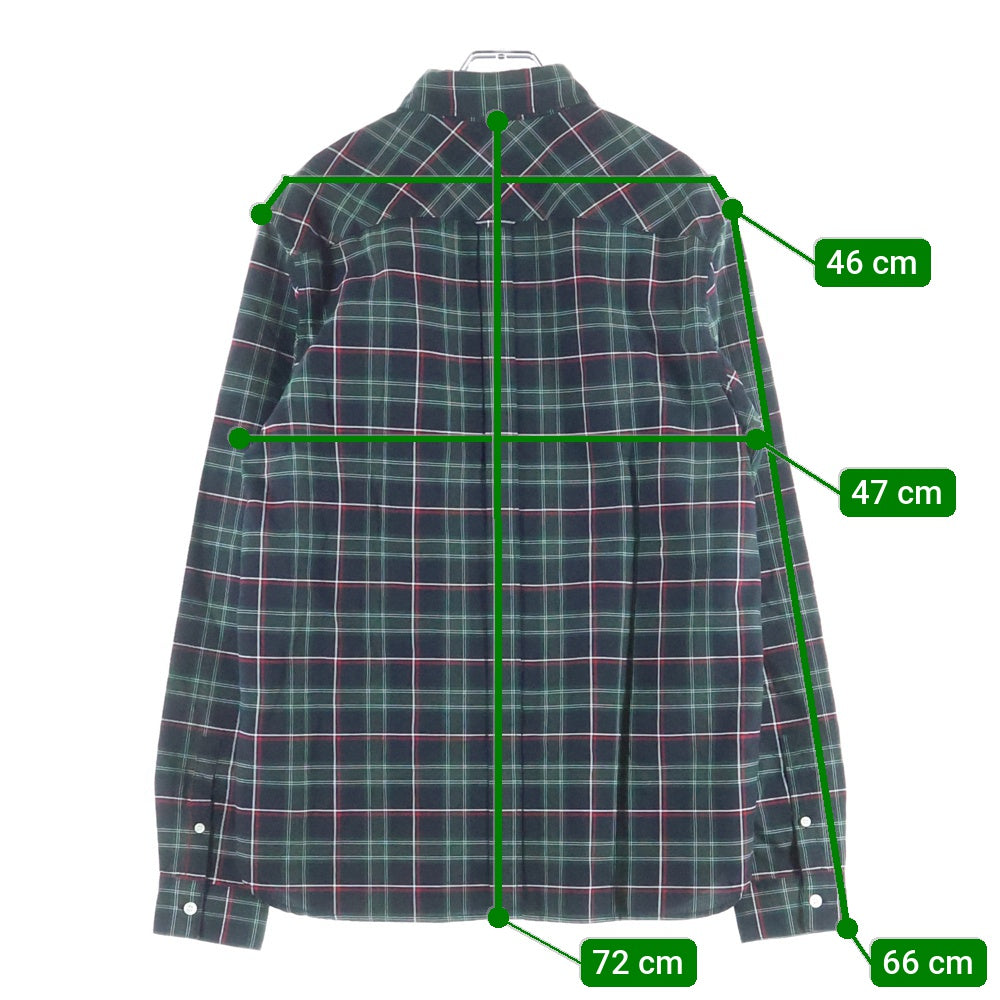 FRED PERRY(フレッドペリー) TARTAN SHIRT タータンチェック コットン ボタンダウン 長袖シャツ グリーン/レッド M1740 Z89