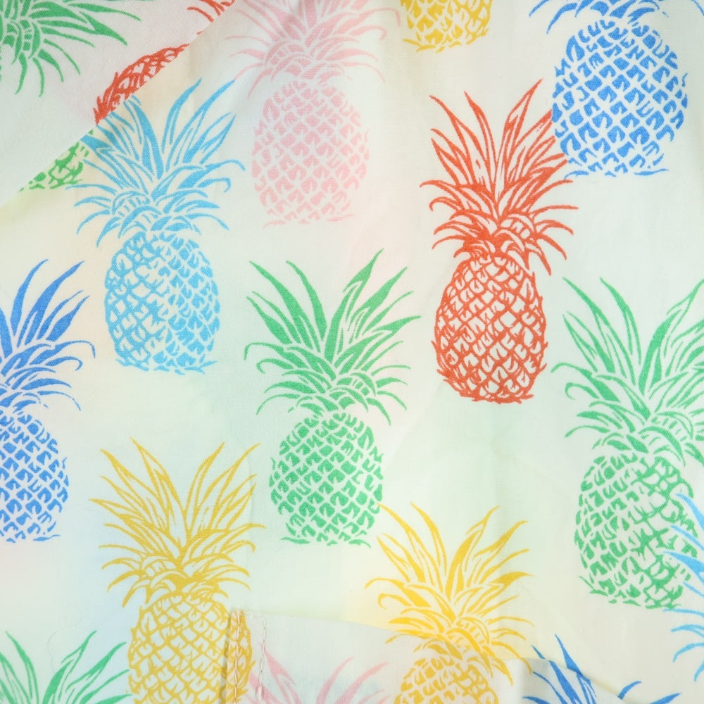 88 TEES(88ティーズ) ハワイ製 パイナップルマルチカラープリント オープンカラー 半袖ハワイアンシャツ アロハシャツ マルチカラー
