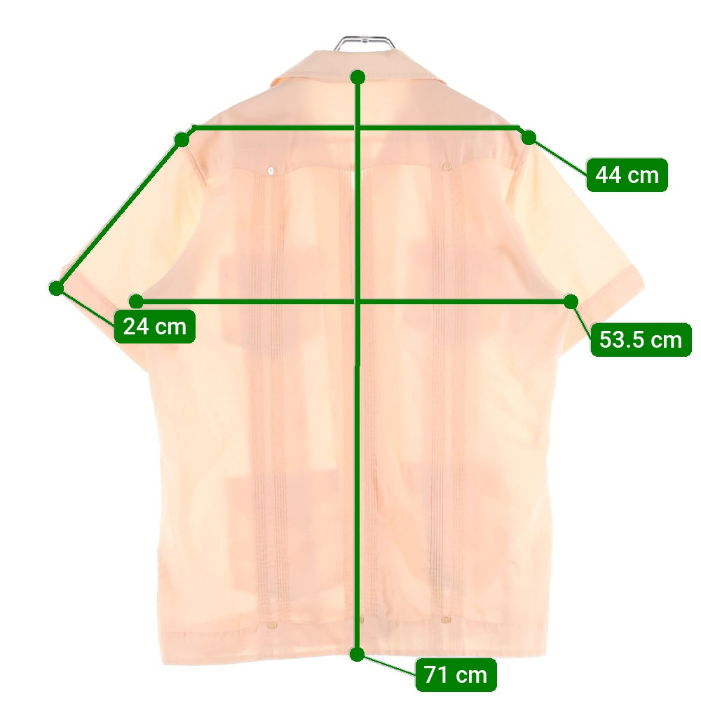 VINTAGE(ヴィンテージ) 80-90S ROMANI ロマーニ オープンカラー 半袖 キューバシャツ オレンジ