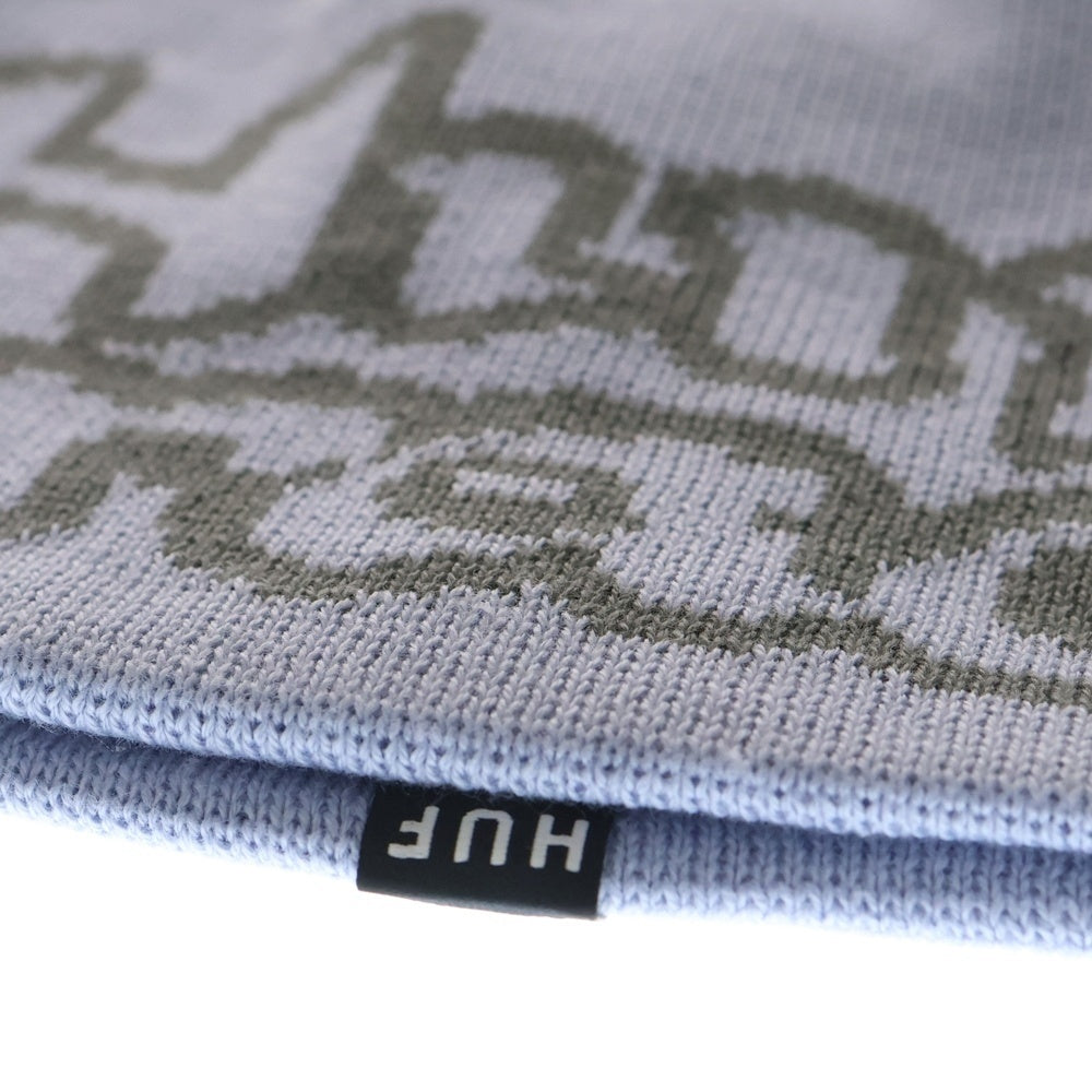 HUF(ハフ) FULL SERVICE BEANIE フルサービス アクリルニットビーニー ニットキャップ ブルー 25M BN80025
