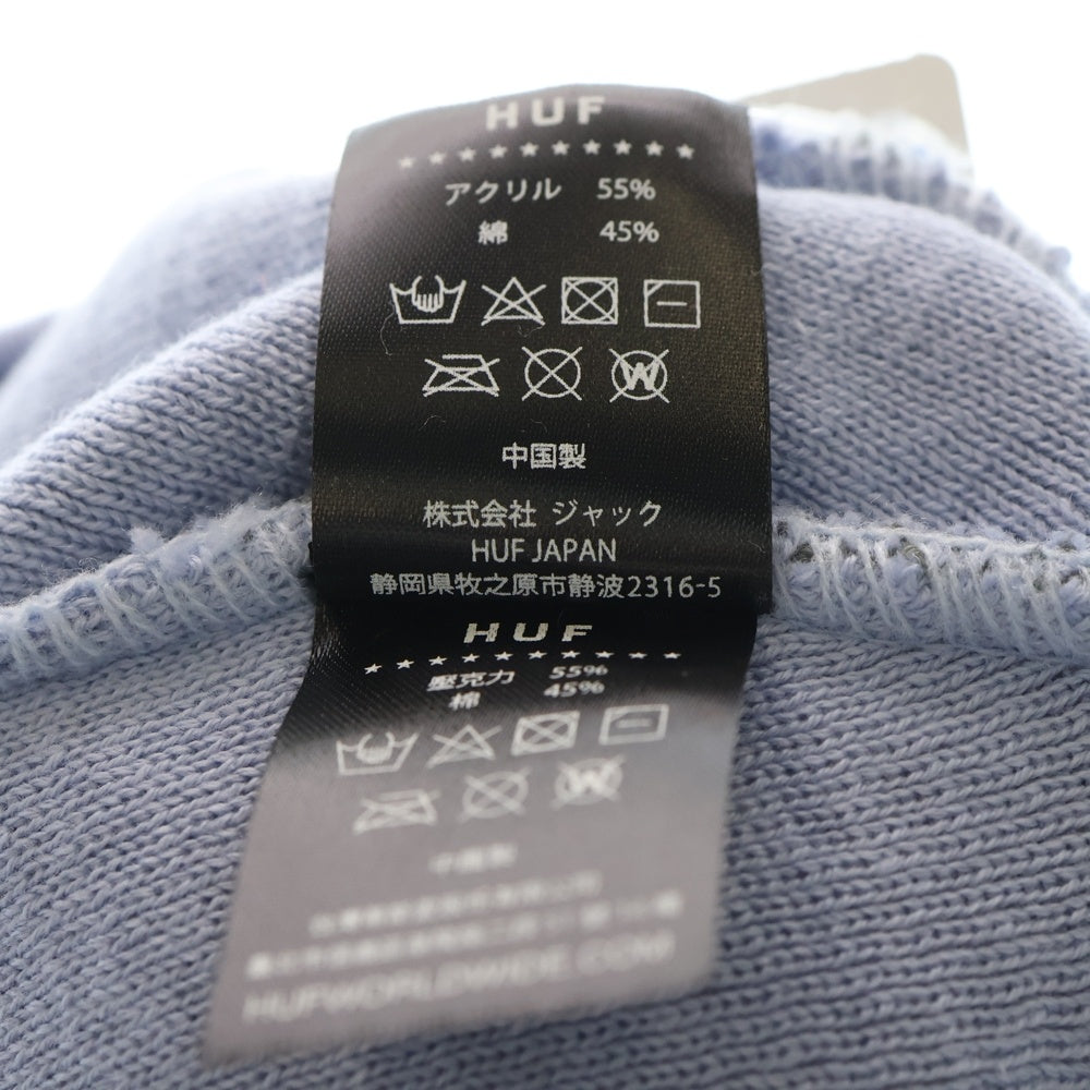 HUF(ハフ) FULL SERVICE BEANIE フルサービス アクリルニットビーニー ニットキャップ ブルー 25M BN80025