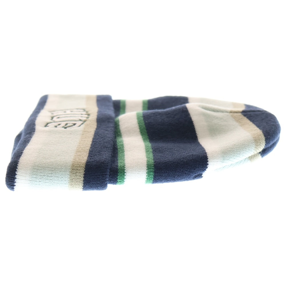 HUF(ハフ) PIERCE BEANIE ピアス ボーダー アクリルニットビーニー ニットキャップ ネイビー/ブルー FA25 BN00176