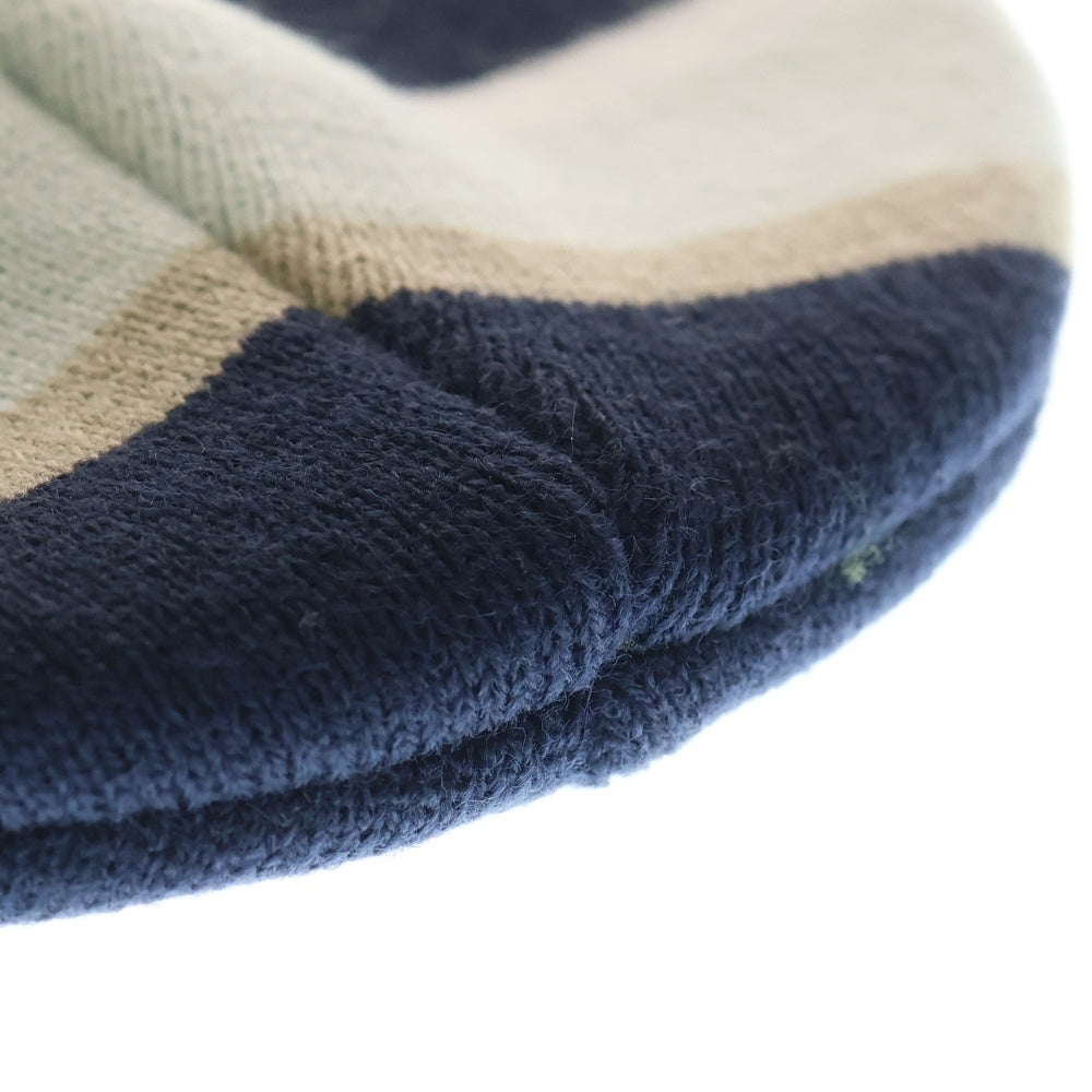HUF(ハフ) PIERCE BEANIE ピアス ボーダー アクリルニットビーニー ニットキャップ ネイビー/ブルー FA25 BN00176