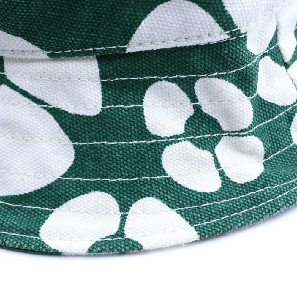 CARHARTT(カーハート) ×MARNI BUCKET HAT マルニ フラワー コットン バケットハット 帽子 グリーン/ホワイト IO31294