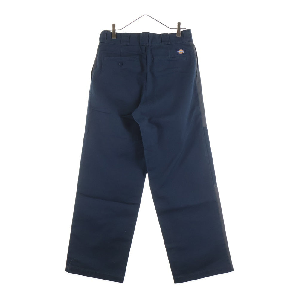 Dickies(ディッキーズ) ×ADAM ET ROPE アダムエロペ バイカラーデザイン ダブルニー ワイド ルーズ チノワークパンツ ネイビー/グレー GKS-43260