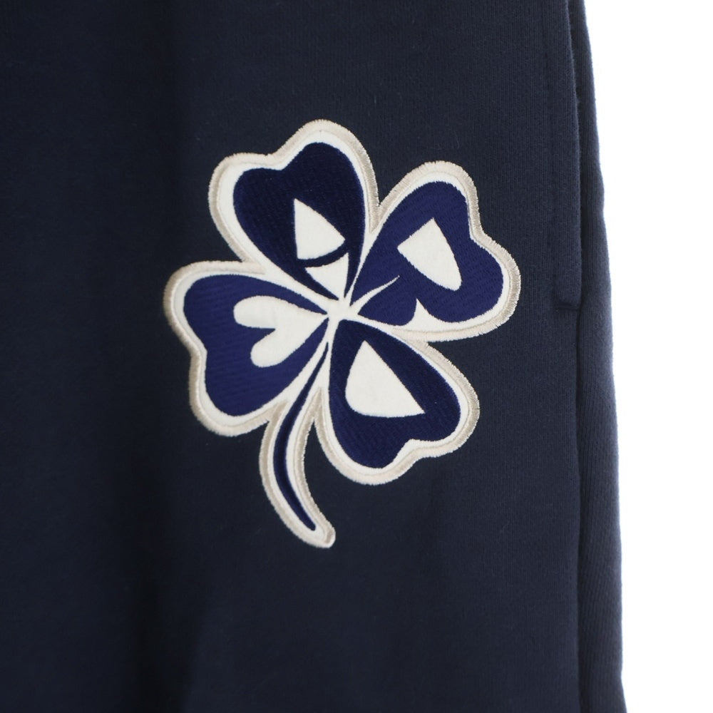 Mardi Mercredi(マルディメクルディ) CLOVERMARDI クローバー刺繍 コットン スウェットパンツ ネイビー レディース