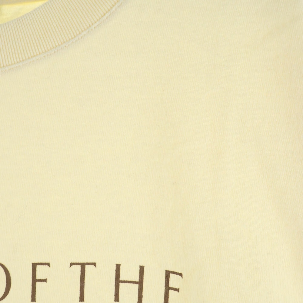 BoTT(ボット) 23SS ALPHABET TEE アルファベット フロントプリントTシャツ 半袖クルーネックカットソー イエロー