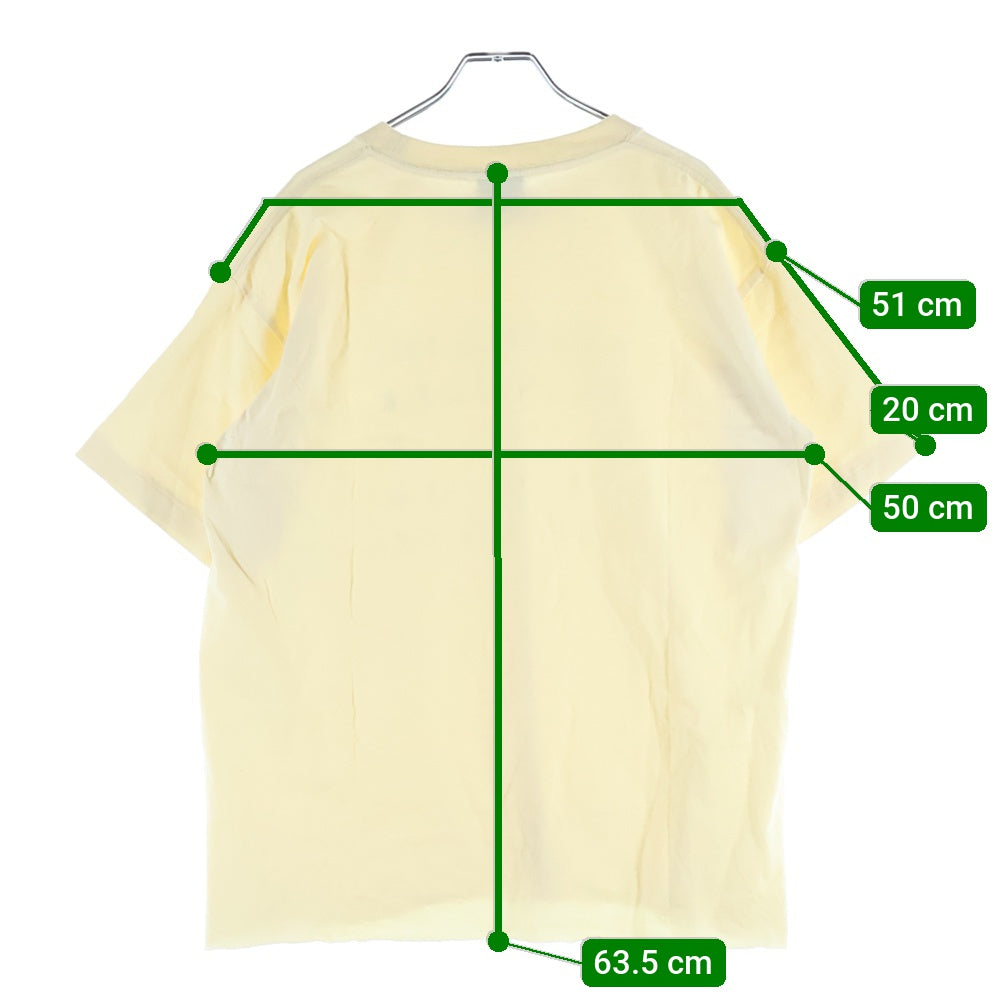 BoTT(ボット) 23SS ALPHABET TEE アルファベット フロントプリントTシャツ 半袖クルーネックカットソー イエロー