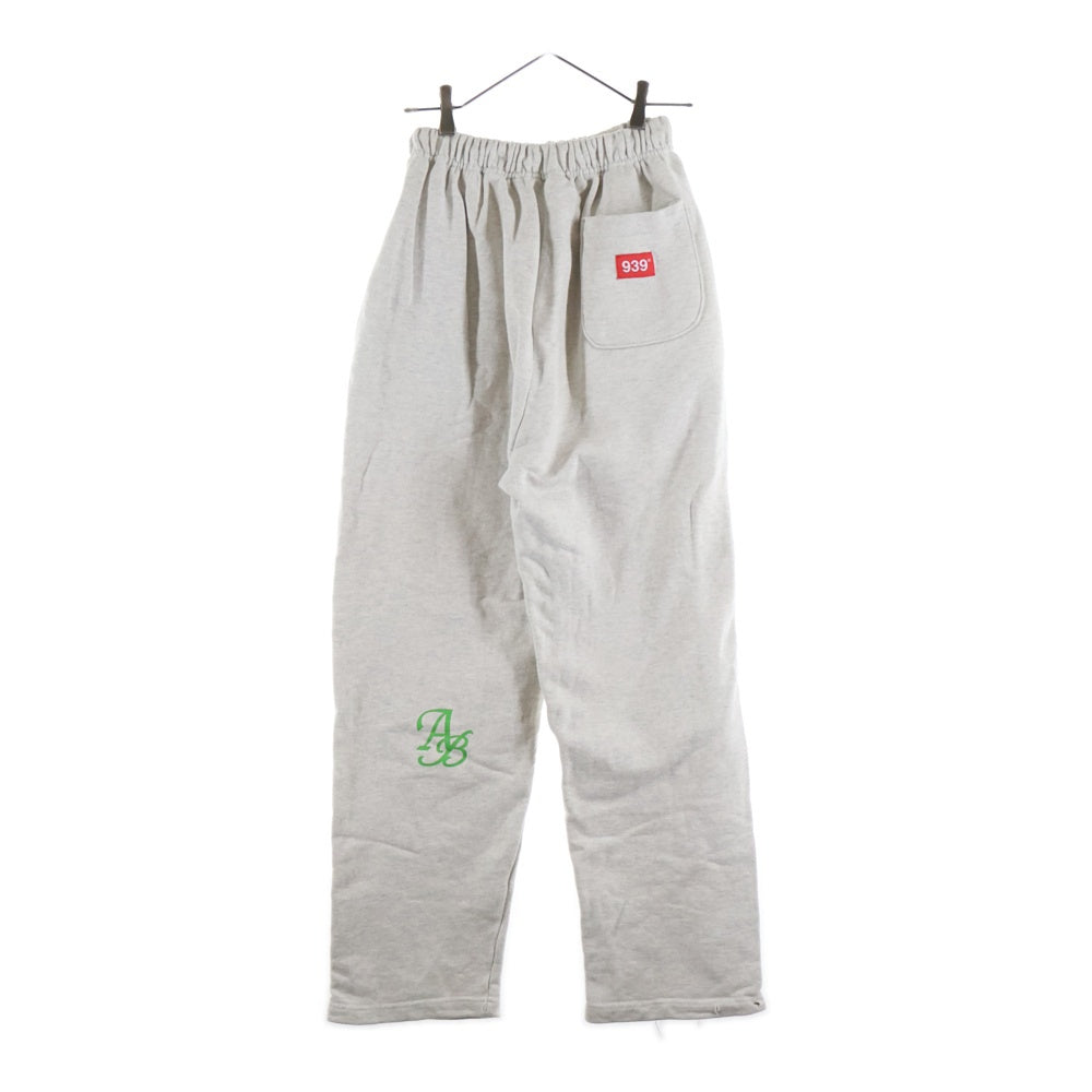 NO BRAND(ノーブランド) ARCHIEVE BOLD(アーカイブボールド)939 Logo sweats pants フロントロゴプリント スウェットロングパンツ グレー