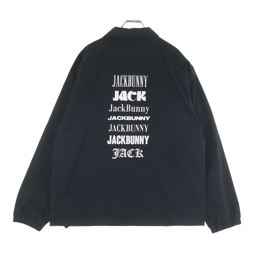 NO BRAND(ノーブランド) JACK BUNNY(ジャックバニー) ハーフスナップ 長袖ナイロンシャツ ブラック 262-4221905
