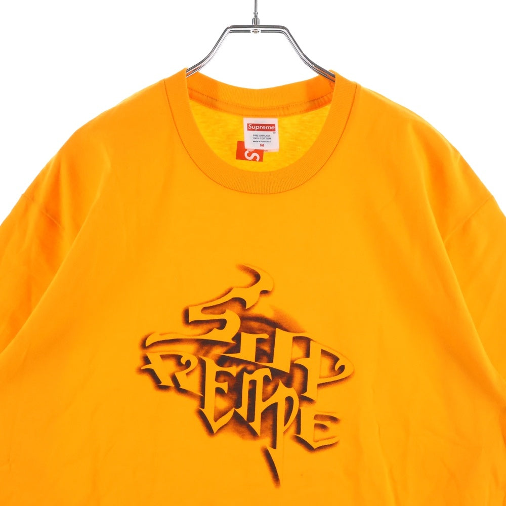 SUPREME(シュプリーム) 24AW Smoke Tee スモーク ロゴプリントTシャツ 半袖クルーネックカットソー オレンジ