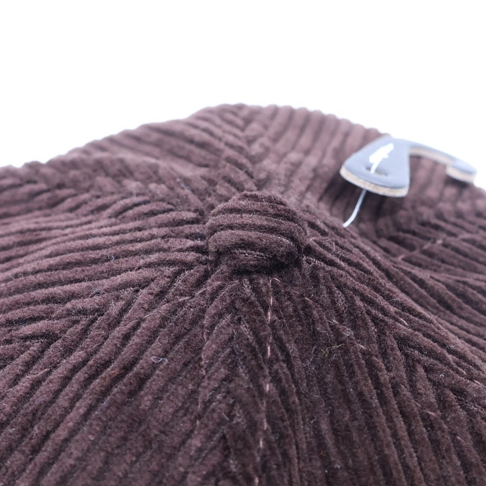 Barbour(バブアー) 25AW PRESTON CORD CAP プレストン ロゴ刺繍 コーデュロイキャップ 帽子 ブラウン 252MHA0911