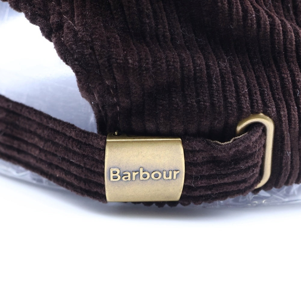 Barbour(バブアー) 25AW PRESTON CORD CAP プレストン ロゴ刺繍 コーデュロイキャップ 帽子 ブラウン 252MHA0911