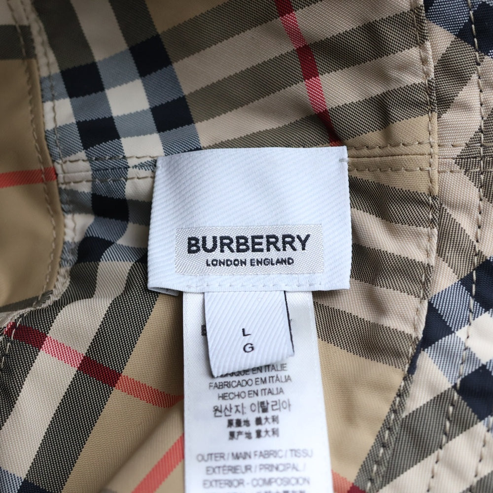 BURBERRY LONDON(バーバリーロンドン) ノヴァチェック リバーシブル バケットハット 帽子 ブラック/ベージュ 8064349