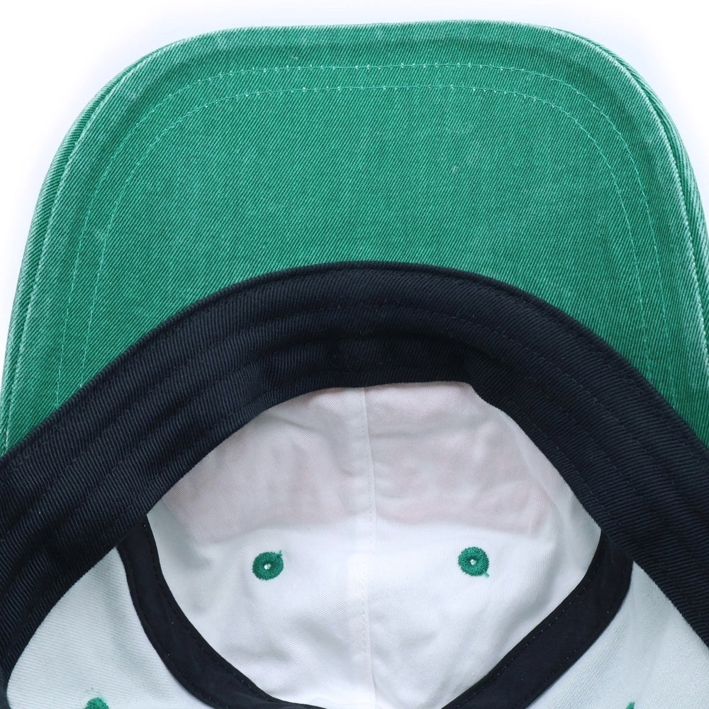 SUPREME(シュプリーム) 25AW Italy 6-Panel ウォッシュ加工 イタリー ロゴエンブロイダリー 6パネル ベースボールキャップ 帽子 グリーン