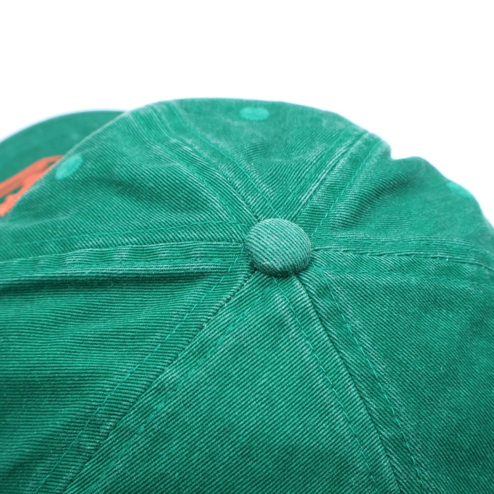 SUPREME(シュプリーム) 25AW Italy 6-Panel ウォッシュ加工 イタリー ロゴエンブロイダリー 6パネル ベースボールキャップ 帽子 グリーン