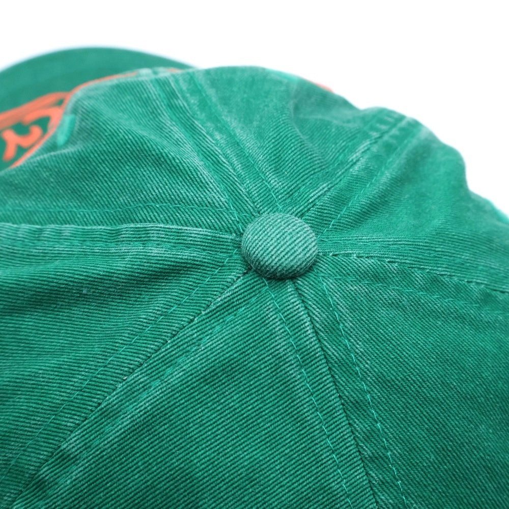 SUPREME(シュプリーム) 25AW Italy 6-Panel ウォッシュ加工 イタリー ロゴエンブロイダリー 6パネル ベースボールキャップ 帽子 グリーン