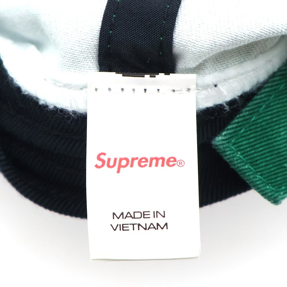 SUPREME(シュプリーム) 25AW Italy 6-Panel ウォッシュ加工 イタリー ロゴエンブロイダリー 6パネル ベースボールキャップ 帽子 グリーン
