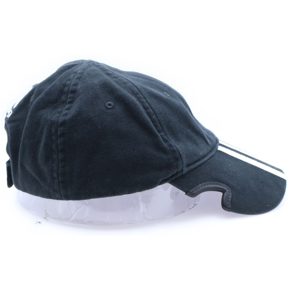 BALENCIAGA(バレンシアガ) ×adidas アディダス ロゴストライプベースボールキャップ 帽子 ブラック 712160 410B2