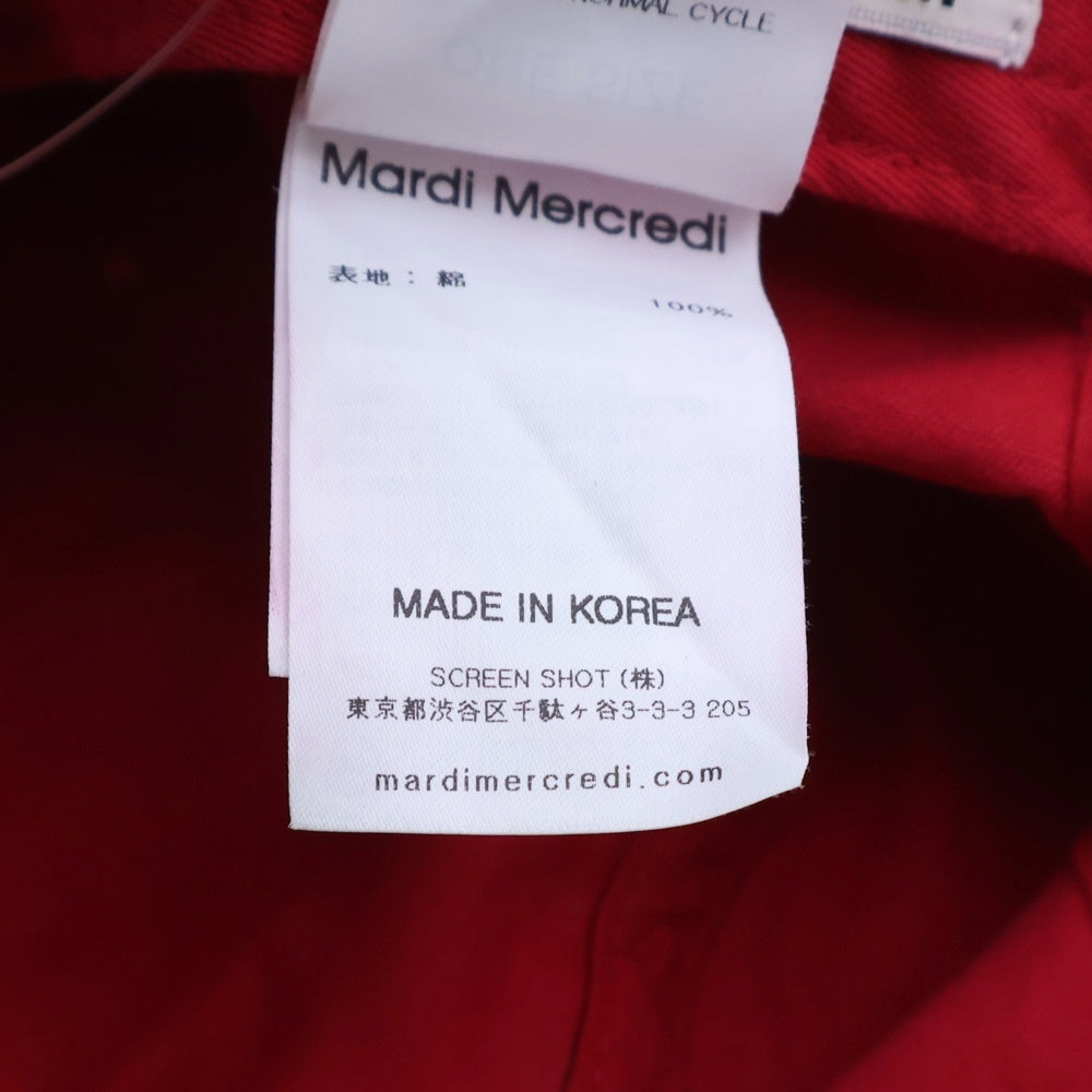 Mardi Mercredi(マルディメクルディ) CAP M フロントMロゴ 6パネル ベースボールキャップ 帽子 レッド