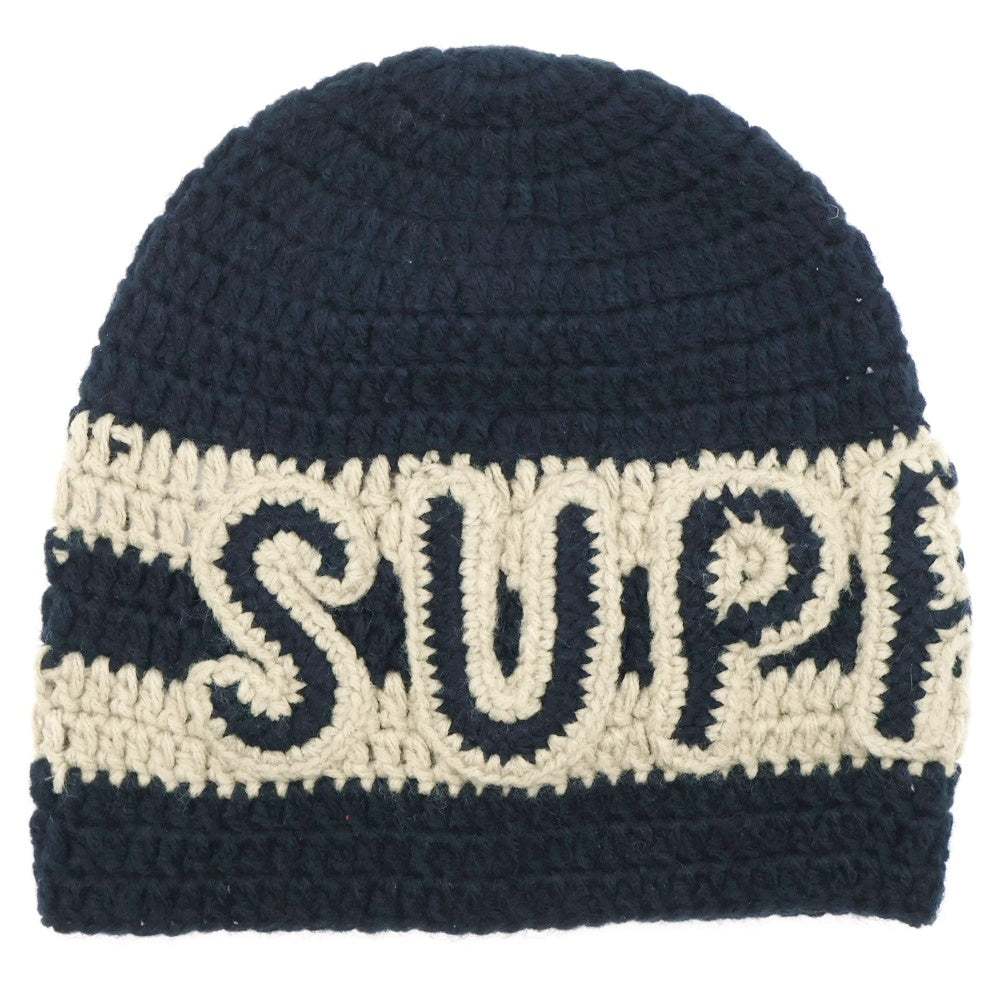 SUPREME(シュプリーム) 25AW Crochet Logo Beanie クロシェ ロゴビーニー ニットキャップ ブラック