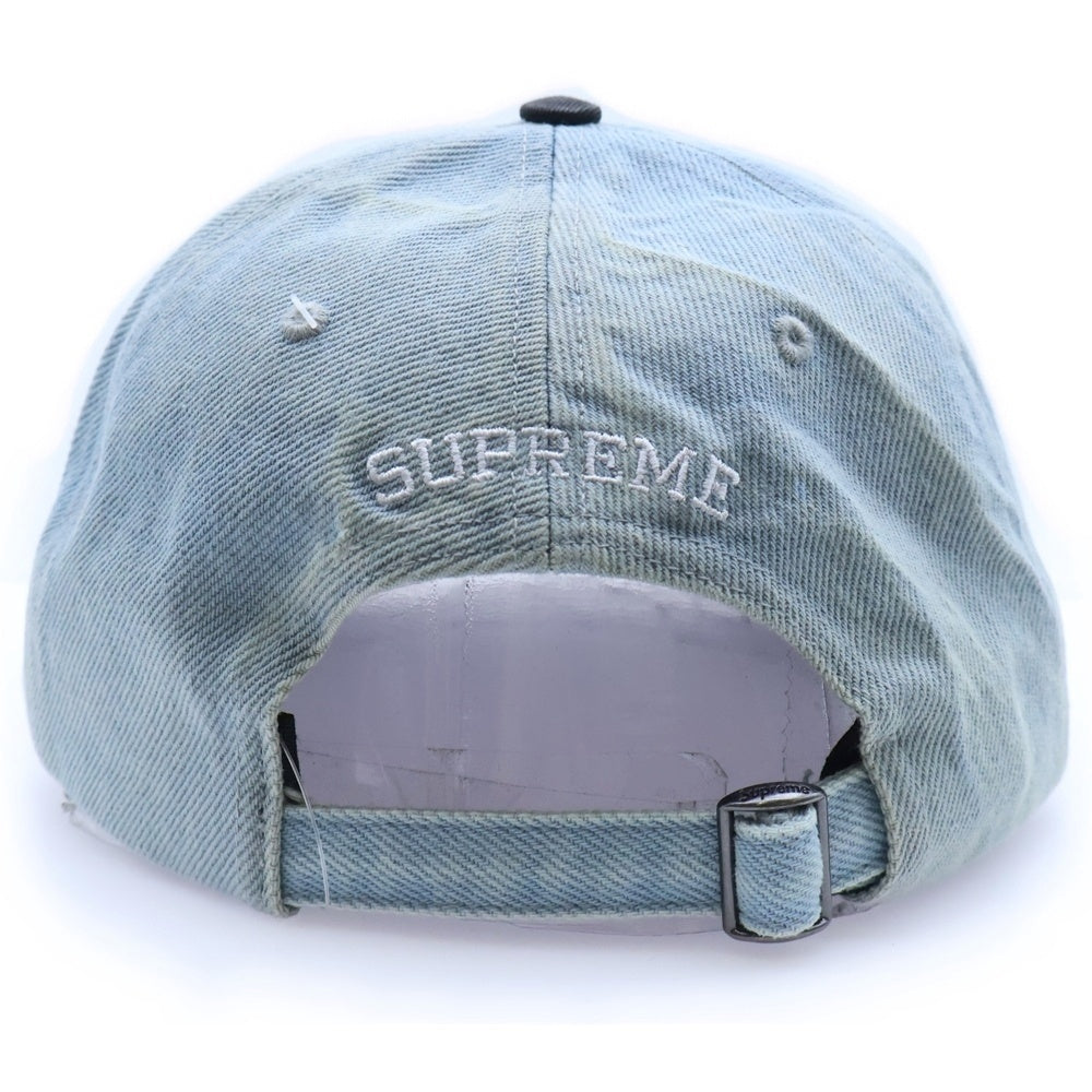 SUPREME(シュプリーム) 25AW Pigment Coated S Logo Cap ピグメント加工 2トーン Sロゴベースボールキャップ 帽子 インディゴ/ブラック