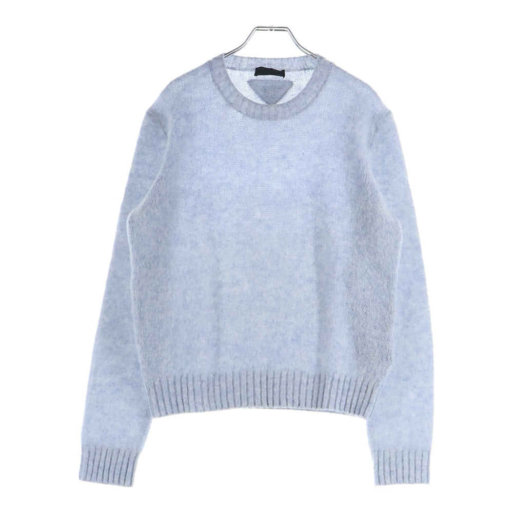 PRADA(プラダ) GIROCOLLO シェットランドウール クルーネックセーター ブルー UMB923