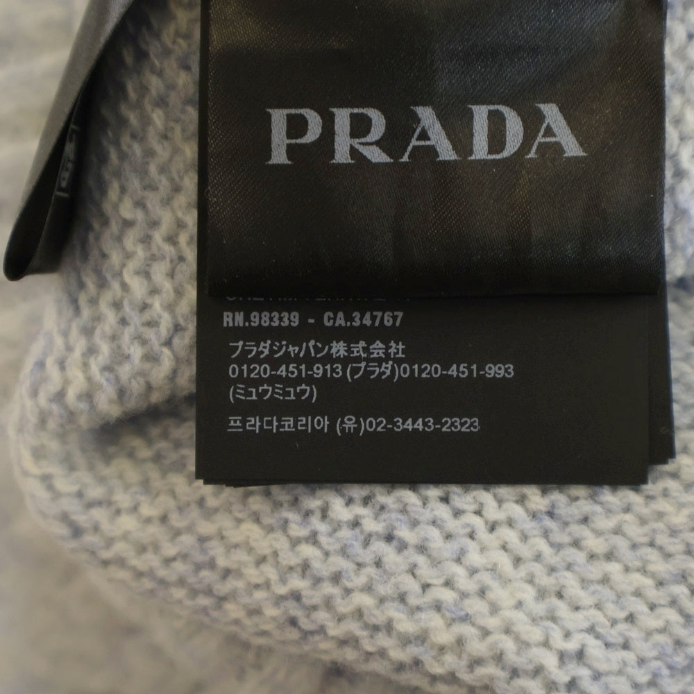 PRADA(プラダ) GIROCOLLO シェットランドウール クルーネックセーター ブルー UMB923