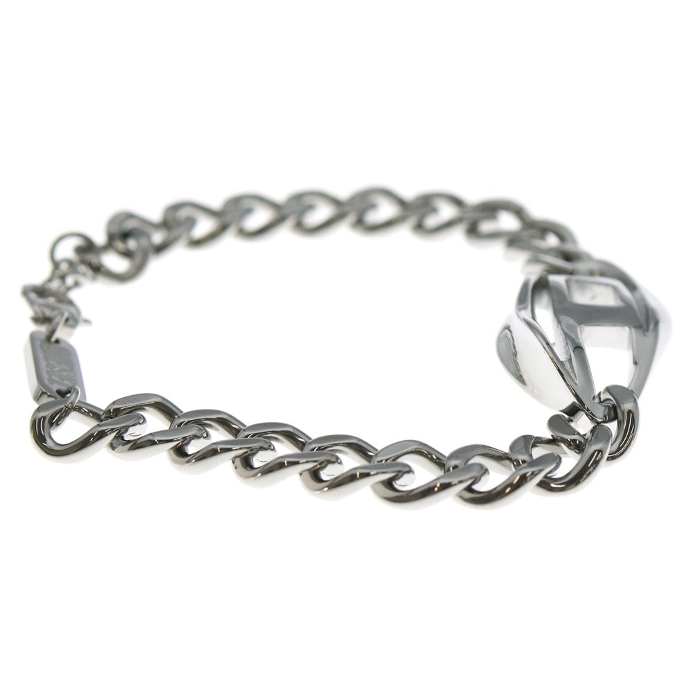 DIESEL(ディーゼル) Dロゴ ステンレスチェーンブレスレット シルバー DX1413