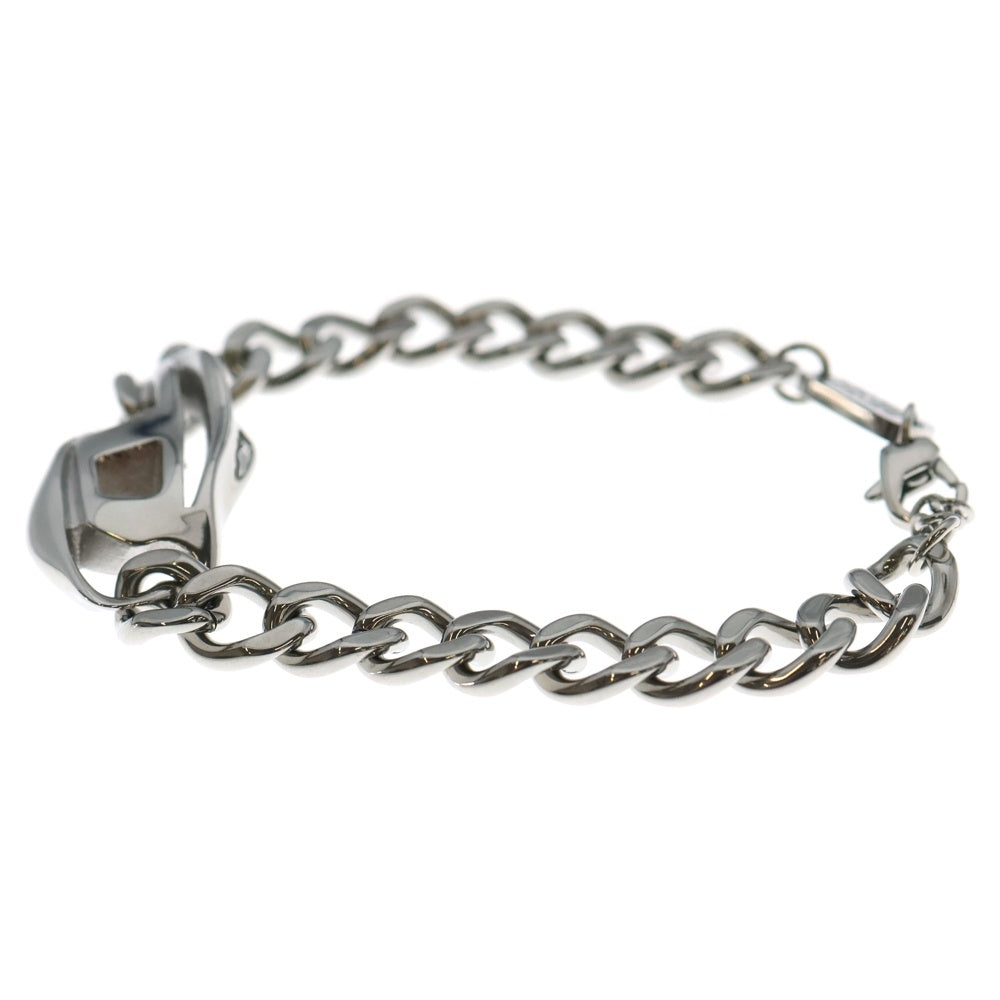 DIESEL(ディーゼル) Dロゴ ステンレスチェーンブレスレット シルバー DX1413