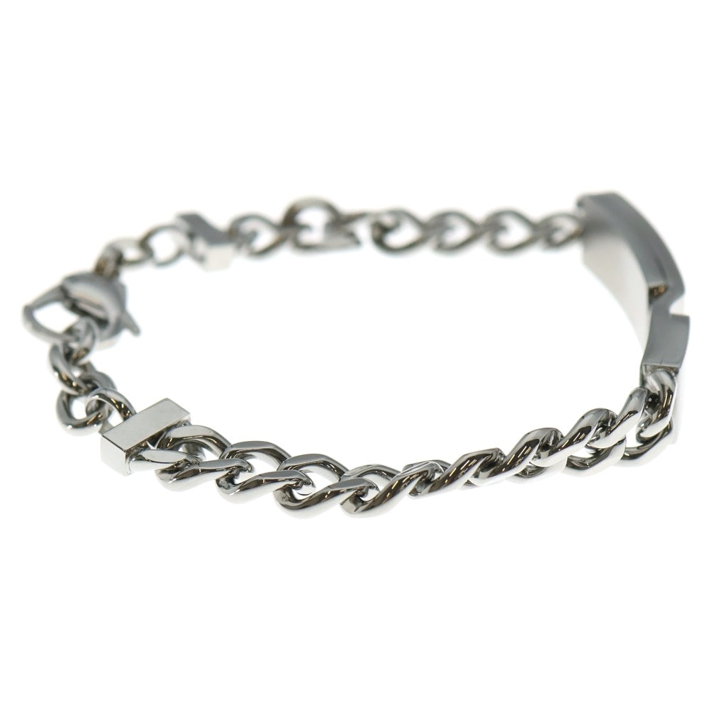 DIESEL(ディーゼル) ロゴプレート IDチェーンブレスレット シルバー DX0966040
