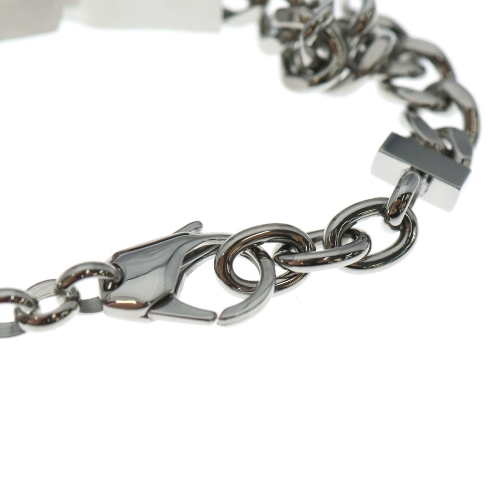 DIESEL(ディーゼル) ロゴプレート IDチェーンブレスレット シルバー DX0966040