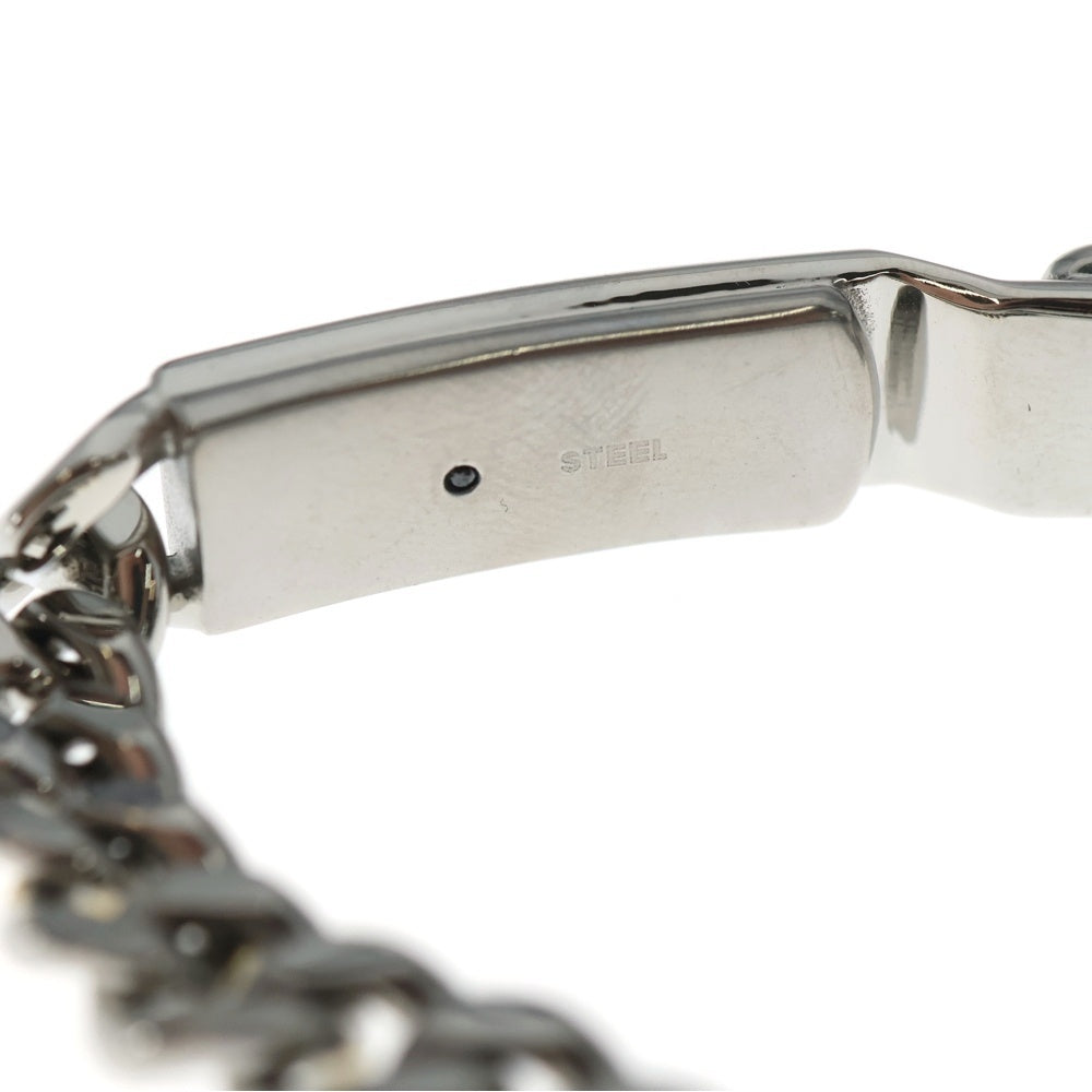 DIESEL(ディーゼル) ロゴプレート IDチェーンブレスレット シルバー/ゴールド DX1457931