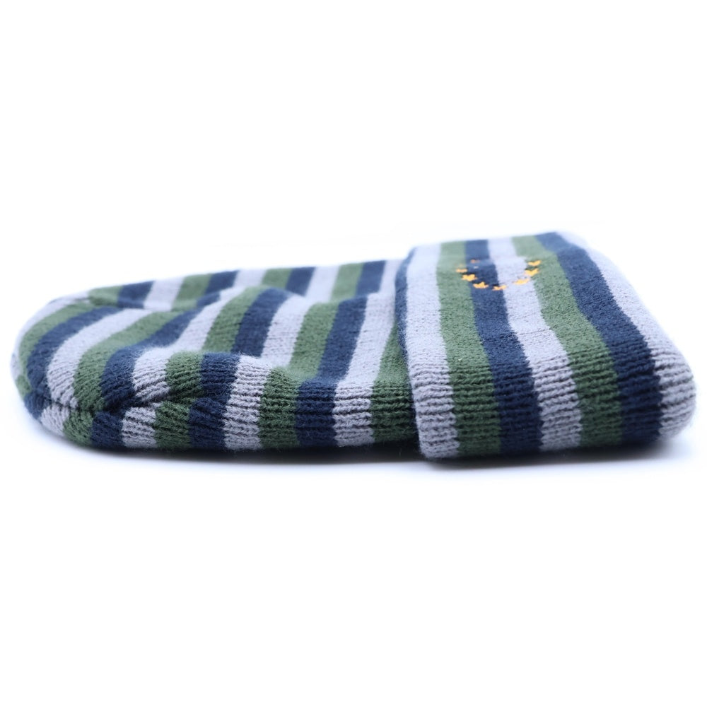 AFB(エーエフビー) DOUBLE BEANIE ボーダー ダブル アクリルニットビーニー ニット帽 帽子 ネイビー/グリーン