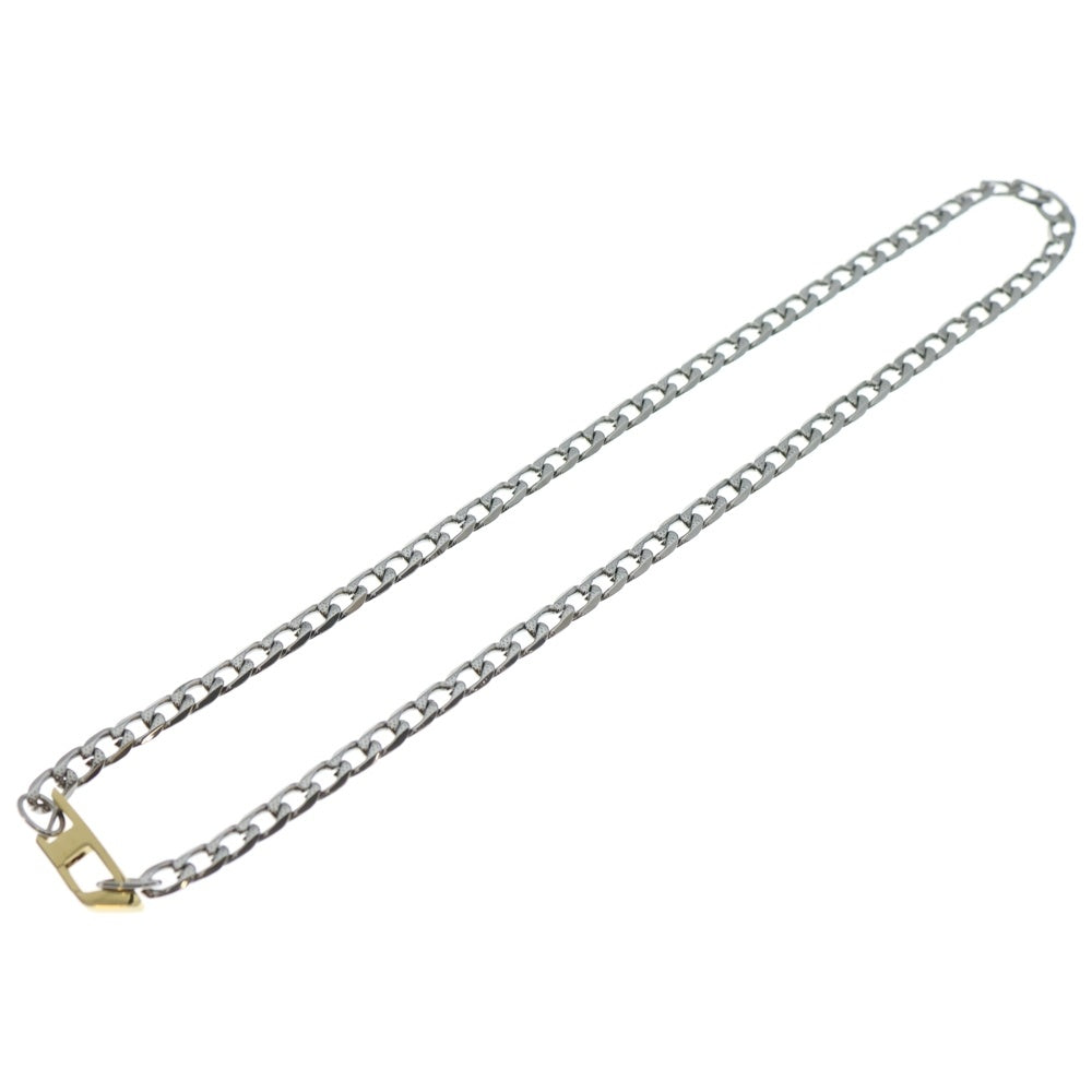 DIESEL(ディーゼル) STEEL NECKLACE Dロゴ チェーンネックレス シルバー/ゴールド DX1343 レディース
