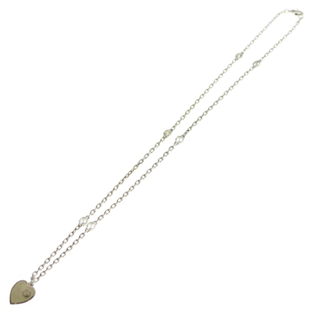 GUCCI(グッチ) インターロッキングG ハートトップ チェーンネックレス シルバー 645545 J8410 1184 レディース