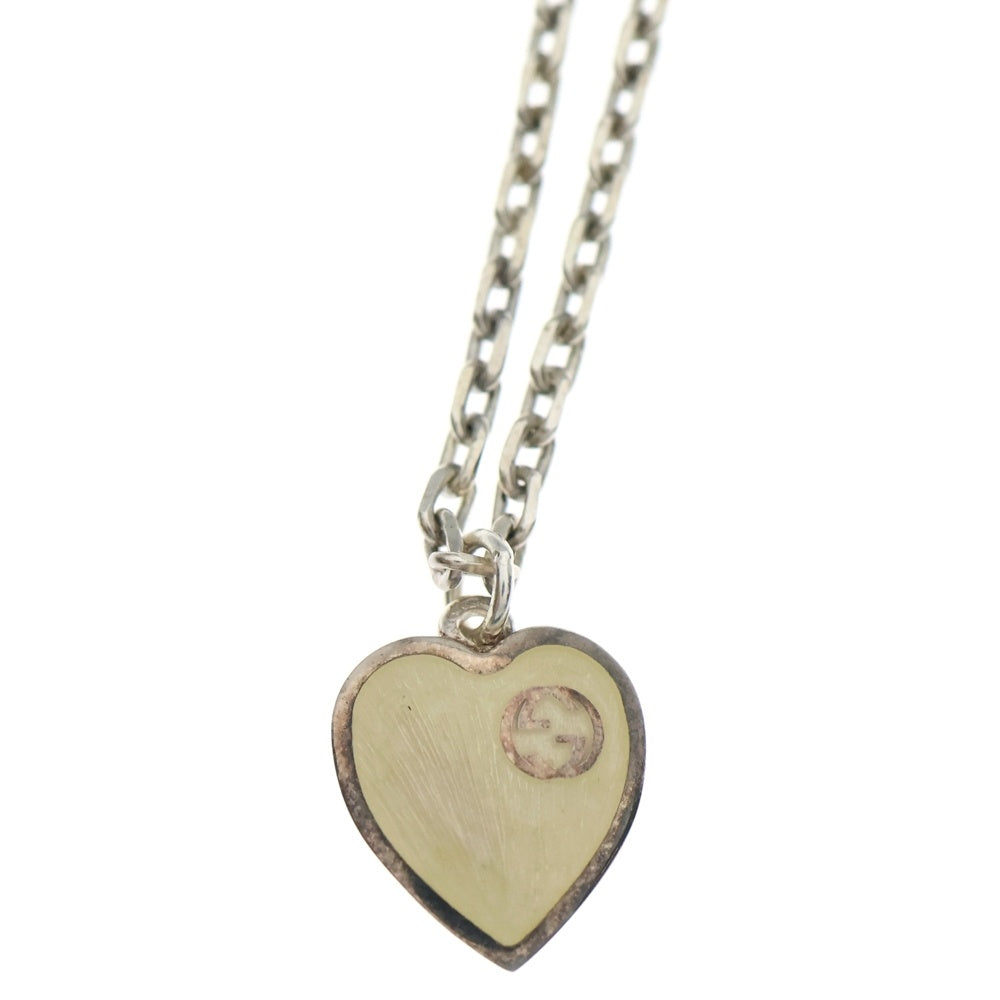 GUCCI(グッチ) インターロッキングG ハートトップ チェーンネックレス シルバー 645545 J8410 1184 レディース