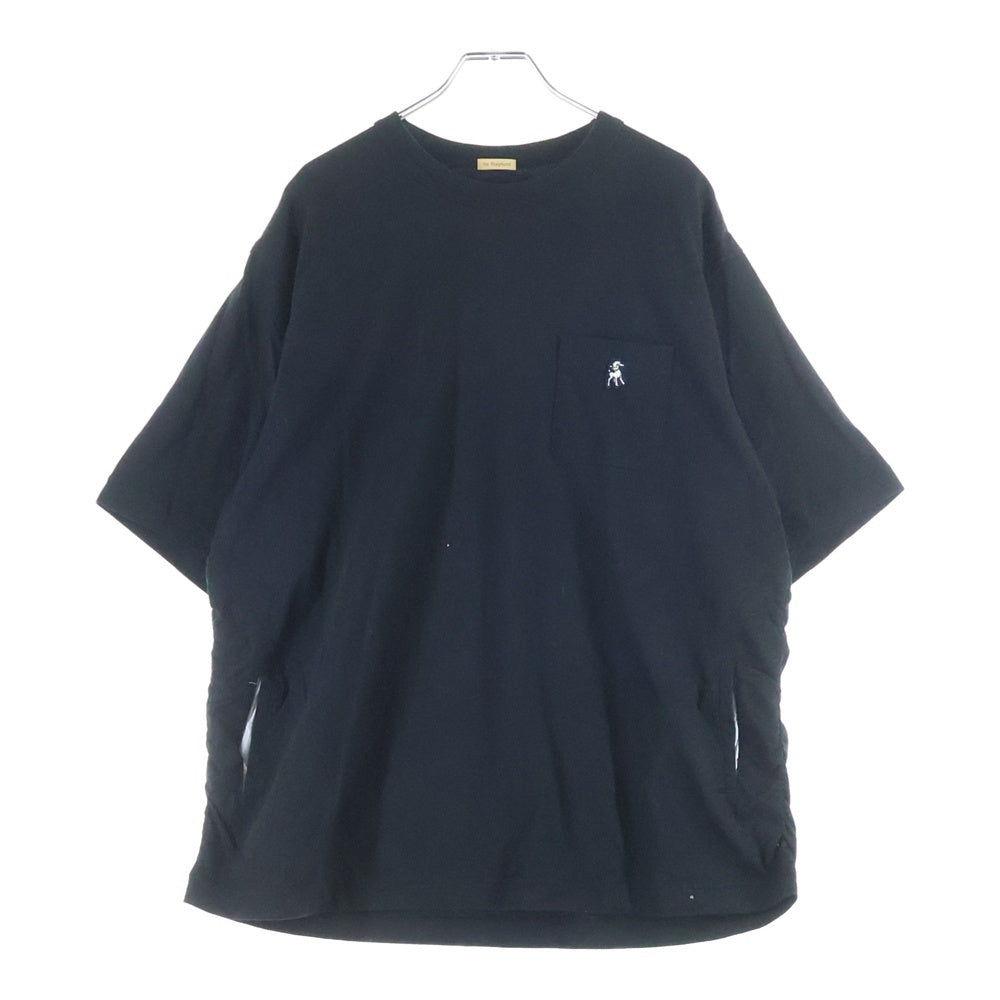 UNDERCOVER(アンダーカバー) 25SS THE SHEPHERD ザシェパード ドッグエンブロイダリー クルーネック半袖ポケットTシャツ カットソー ブラック US1E4891