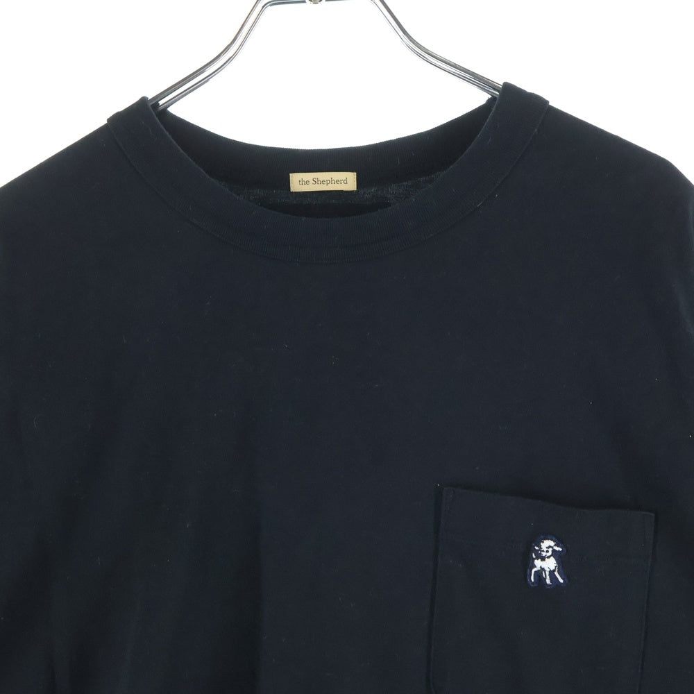 UNDERCOVER(アンダーカバー) 25SS THE SHEPHERD ザシェパード ドッグエンブロイダリー クルーネック半袖ポケットTシャツ カットソー ブラック US1E4891