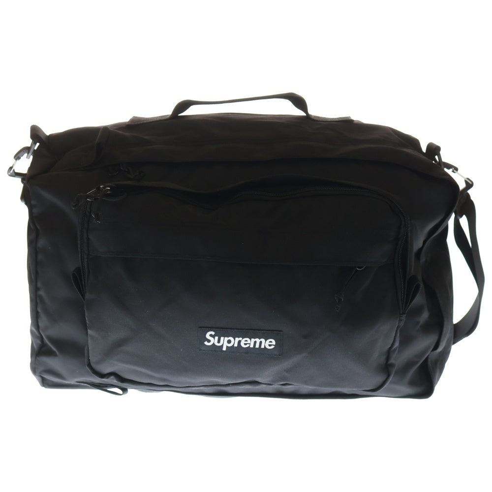 SUPREME(シュプリーム) 19AW Duffle Bag ダッフル ロゴプリント ナイロンショルダーバッグ ブラック