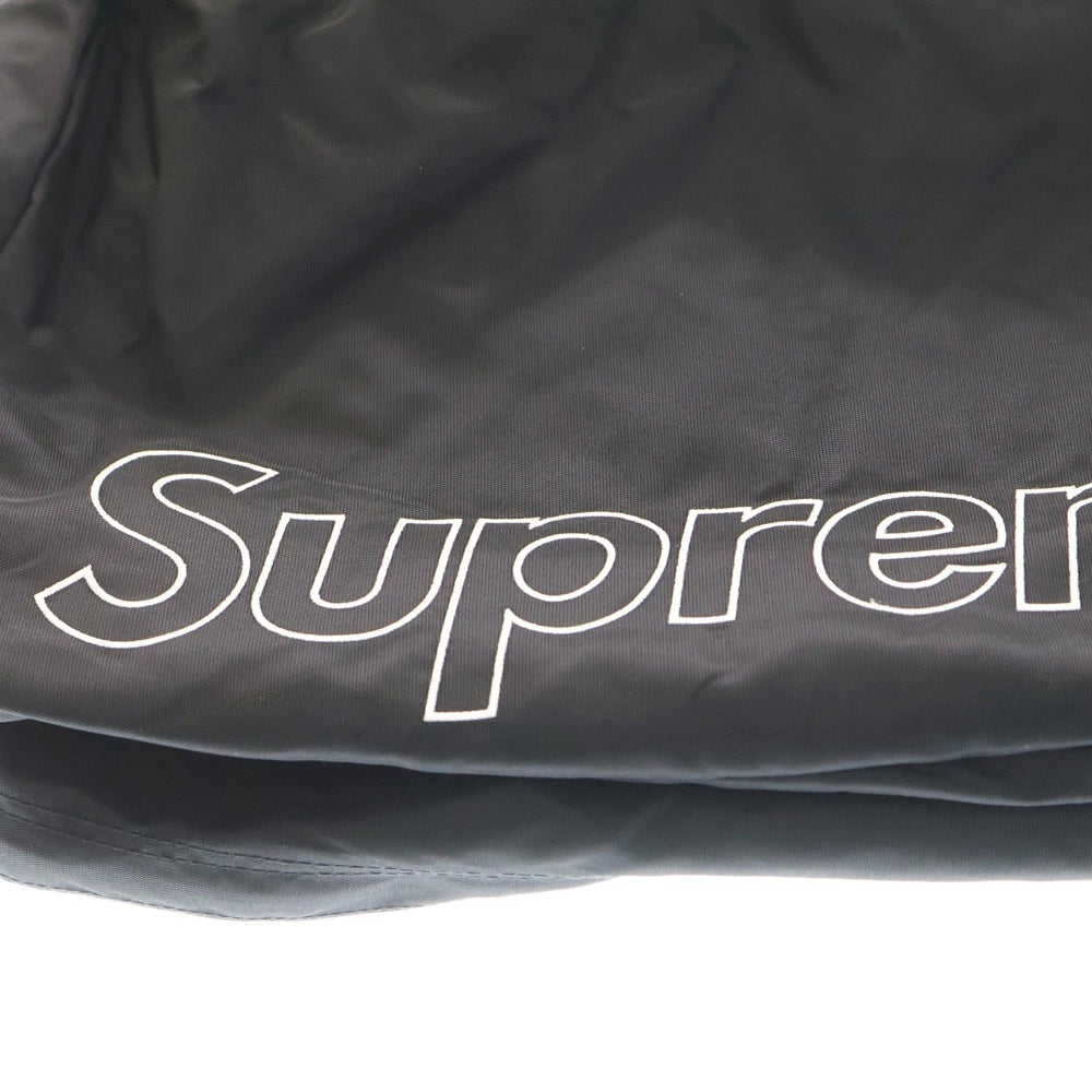 SUPREME(シュプリーム) 19AW Duffle Bag ダッフル ロゴプリント ナイロンショルダーバッグ ブラック