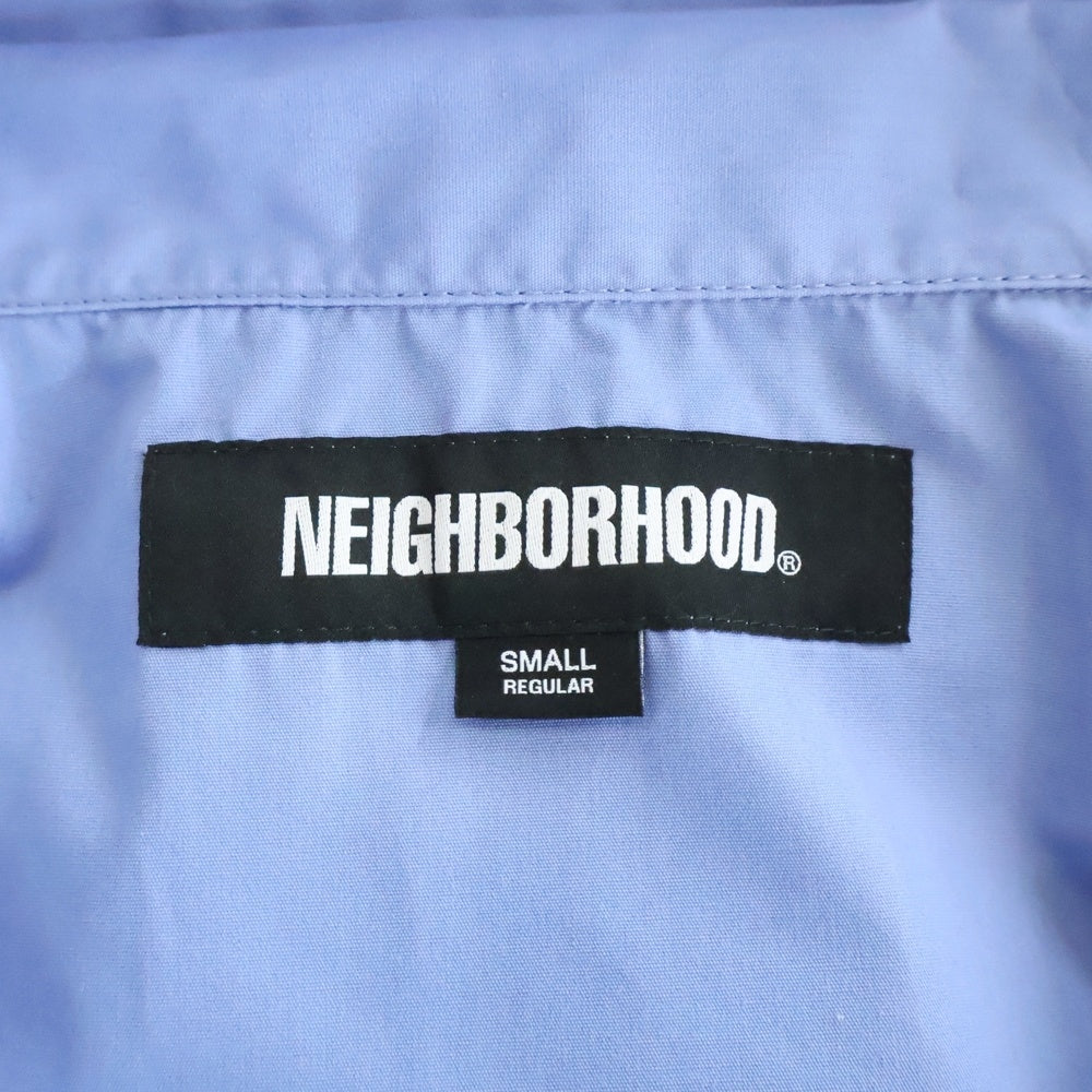 NEIGHBORHOOD(ネイバーフッド) 25SS CLASSIC WORK SHIRT クラシック ロゴワッペン 半袖ワークシャツ ブルー 251TSNH-SHM02