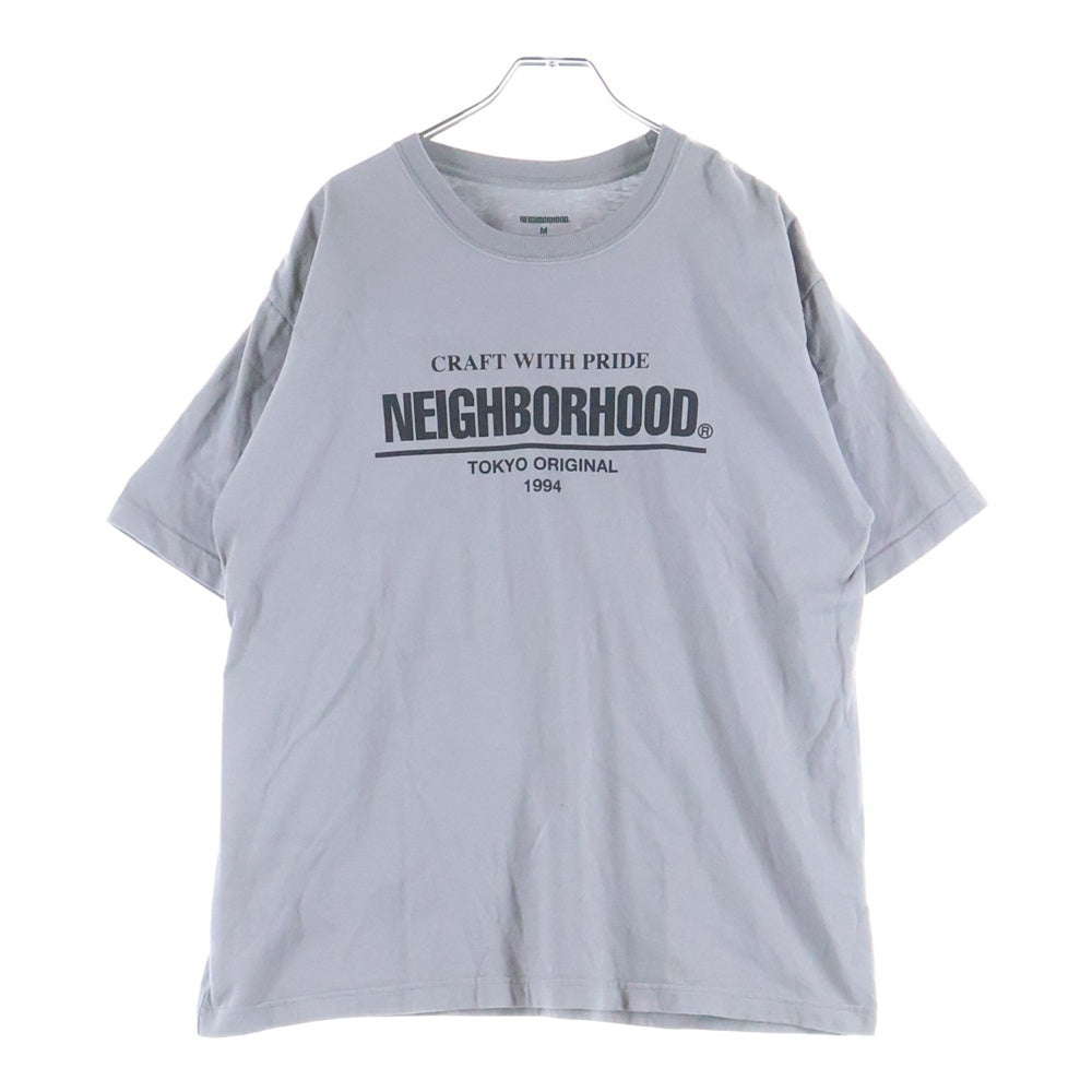 NEIGHBORHOOD(ネイバーフッド) 25AW NH.SS-1 TEE フロントロゴプリント クルーネック半袖Tシャツ カットソー グレー 252PCNH-ST01