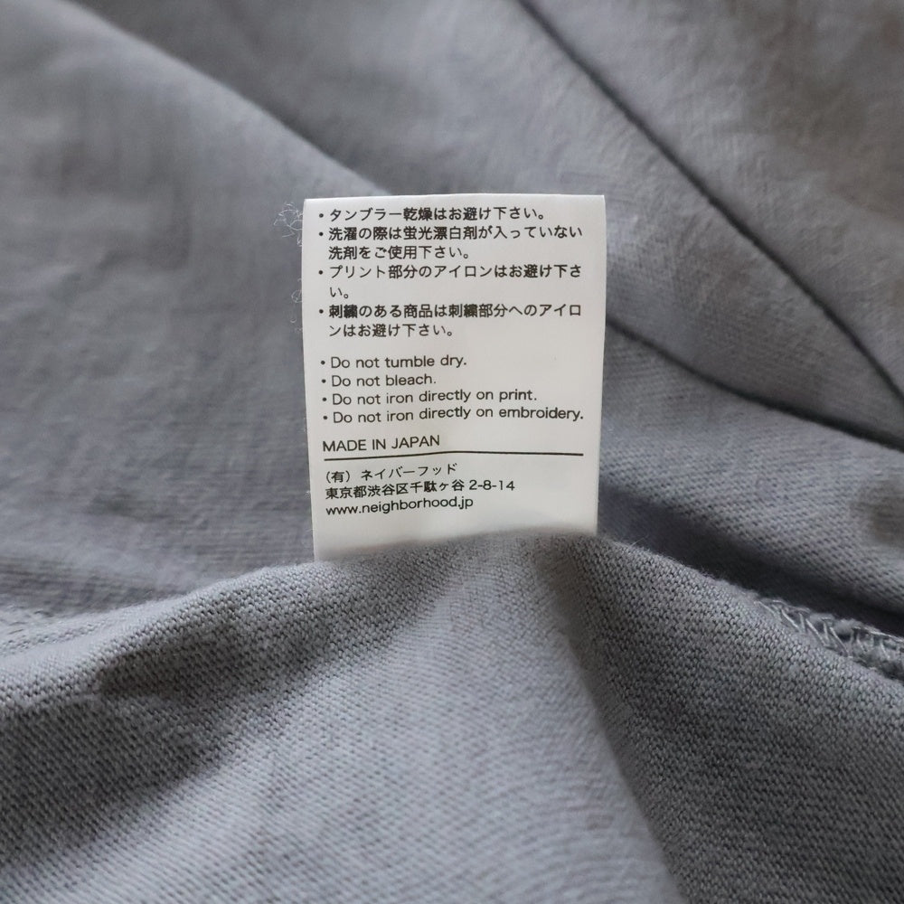 NEIGHBORHOOD(ネイバーフッド) 25AW NH.SS-1 TEE フロントロゴプリント クルーネック半袖Tシャツ カットソー グレー 252PCNH-ST01