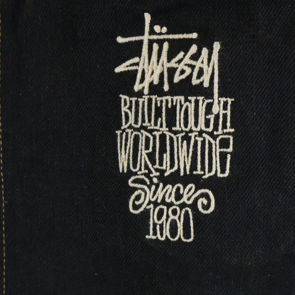 STUSSY(ステューシー) 24SS ×LEVI'S Crispy Rinse Trucker リーバイス クリスピーリンス トラッカーデニムジャケット ブラック A8326-0001