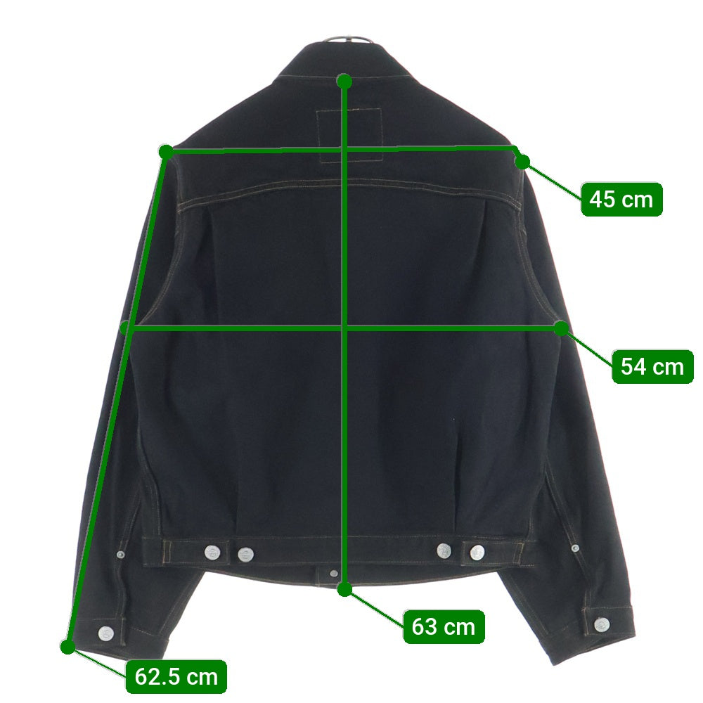 STUSSY(ステューシー) 24SS ×LEVI'S Crispy Rinse Trucker リーバイス クリスピーリンス トラッカーデニムジャケット ブラック A8326-0001